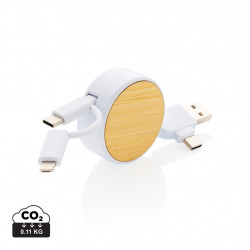 Ontario ausziehb. 6-in-1 Kabel aus RCS recyceltem Kunststoff Ontario ausziehb. 6-in-1 Kabel aus RCS recyceltem Kunststoff