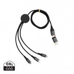Terra 120cm 6-in-1-Kabel aus RCS recyceltem Aluminium Terra 120cm 6-in-1-Kabel aus RCS recyceltem Aluminium
