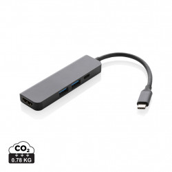 Terra Hub aus RCS recyceltem Aluminium mit HDMI-Input