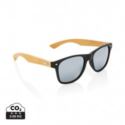 Sonnenbrille aus Bambus und RCS recyceltem Kunststoff Sonnenbrille aus Bambus und RCS recyceltem Kunststoff