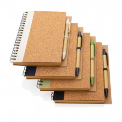 Kork Spiral-Notizbuch mit Stift Kork Spiral-Notizbuch mit Stift