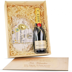 Präsentkiste "Dresdner Stollen & Moët & Chandon Impérial Champagner"