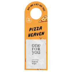 Werbeanhänger Erfrischungstuch