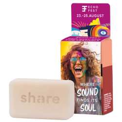 Werbecover share feste Seife