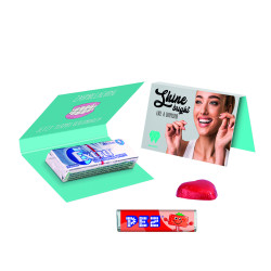 Werbekarte Visitenkartenformat Storz Schoko"Herz"