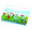 Klappkärtchen Blumenstrauß, 90 x 60 mm, Blumenmischung, 1-4 c Digitaldruck inkl.