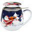 Könitz Porzellan Merry Christmas-Weihnachtsmann Tea for you Set Tasse KC143 mit Sieb und Deckel zusätzlich veredelbar