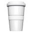 Kaffebecher "Original Coffee2Go-Becher ", mit glatter oder geriffelter Siliconbanderole