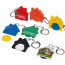 Chiphalter mit 1€-Chip "Haus" mit Gliederkette, gelb