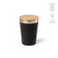 Don Reisebecher recycelter Edelstahl mit Bambusdeckel, 400 ml. Doppelwandig