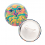 Button-Anstecker PinBadge Mini, silber/weiß
