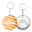 Button-Schlüsselanhänger KeyBadge Bottle, weiß/silber