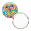 Button-Taschenspiegel BeautyBadge, silber