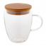 Glas-Thermobecher Grobina, natur/transparent