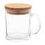 Tasse aus recyceltem Glas Strobba, natur/transparent