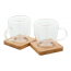 Espressotassen-Set Mocaboo, natur/transparent