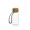 Trinkflasche "Natural", 400 ml, inkl. Strap, transparent, schwarz