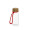 Trinkflasche "Natural", 400 ml, inkl. Strap, transparent, rot