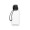 Trinkflasche "School", 700 ml, inkl. Strap, transparent, schwarz