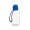 Trinkflasche "School", 700 ml, inkl. Strap, transparent, blau