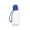 Trinkflasche "School", 700 ml, inkl. Strap, transparent, blau