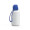 Trinkflasche "School", 700 ml, inkl. Strap, weiß, blau