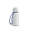 Trinkflasche "School", 400 ml, inkl. Strap, weiß, weiß, blau