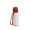 Trinkflasche "School", 400 ml, inkl. Strap, weiß, rot