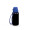 Trinkflasche "School", 400 ml, inkl. Strap, schwarz, blau