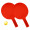 Tischtennis-Set "Massiv", standard-rot
