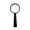 Stiellupe "Handle 4 x", schwarz