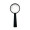 Stiellupe "Handle 4 x", schwarz
