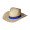 Strohhut "Texas", natur, blau