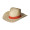 Strohhut "Texas", natur, orange