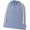 Pheebs 150 g/m² GRS Zuziehbeutel aus Recyclingbaumwolle groß 4 l, meliertes blau