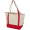 Sam 320 g/m² Tragetasche aus GRS recycelter Baumwolle, rot, natur