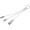 Metal 4-in-1 Ladekabel aus recyceltem Aluminium mit Schlüsselanhänger, silber
