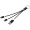 Metal 4-in-1 Ladekabel aus recyceltem Aluminium mit Schlüsselanhänger, schwarz