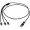 Versatile 5-in-1 Ladekabel aus recyceltem Aluminium, schwarz