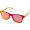 Tan Sonnenbrille mit Bambusbügeln, gelb