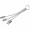 Metal 3-in-1 Ladekabel mit Schlüsselanhänger, silber