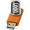 Rotate Doming USB-Stick, orange, 1GB