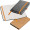 A6 Notizbuch mit Kunstledereinband, orange