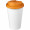 Americano® Eco 350 ml recycelter Becher mit auslaufsicherem Deckel, orange, weiß
