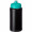 Baseline Recycelte Sportflasche, 500 ml, schwarz, aquablau