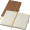 A5 Notizbuch mit recyceltem Ledereinband, braun