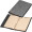 A5 Ringbuch mit PU-Einband, grau