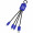 SCX.design C15 Quatro Ladekabel mit Leuchtlogo, reflexblau, schwarz