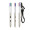 BIC® 4 Colours® Shine with lanyard ballpen, weiß, silbermetallic