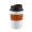 Metmaxx® Thermobecher "CremaCoffeeHouse", weiß, Ring orange